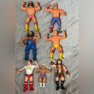 Lot of 1984 Titan Sport 8in rubber wrestling action figures